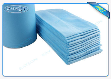 % 100 Flesh PP Nonwoven Bed Sheet, Tıbbi Yatak Çubuğu Blue Roll Ambalaj İçinde